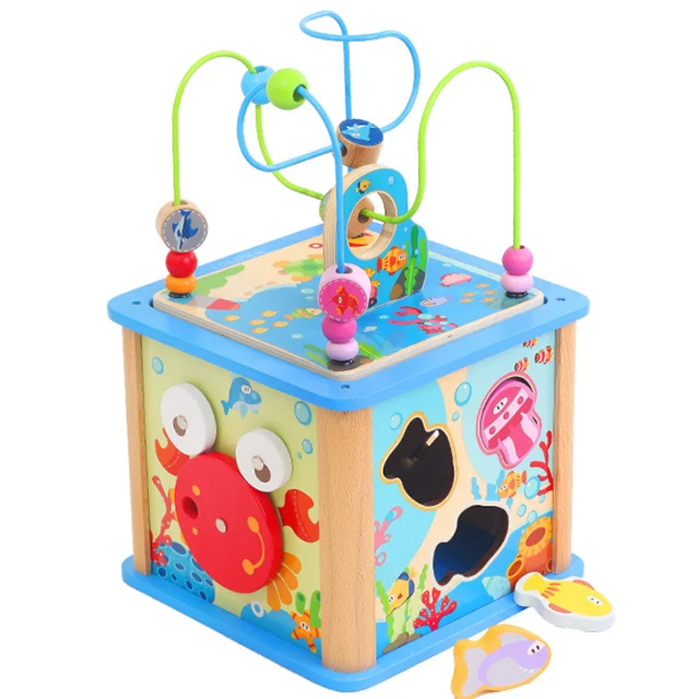 Обучающая игрушка рыболовная игра обучающие игрушки для детей поворотный Настольный деревянный игровой центр