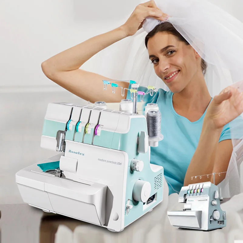 Rs-334 высокоскоростная профессиональная швейная машина с 4 нитками 1200 об/мин