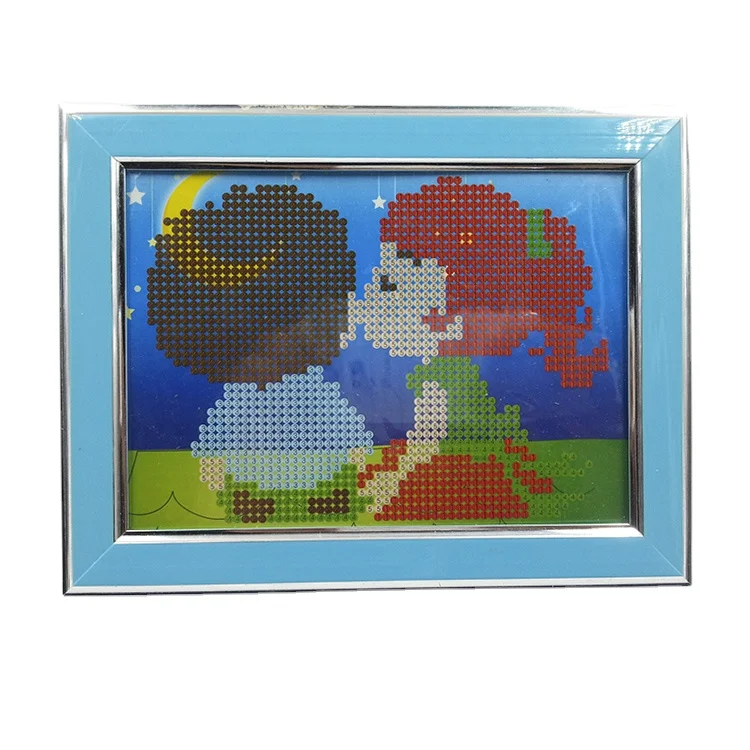 
Boy and girl photo handmade diamond painting 5d diy for children with frame 