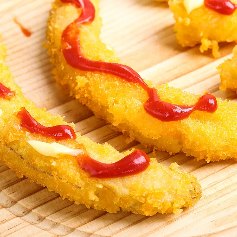 Retail Package 1KG/Bag Dry Bread Crumbs Panko Crisps Breading 5-6mm Needle Shape