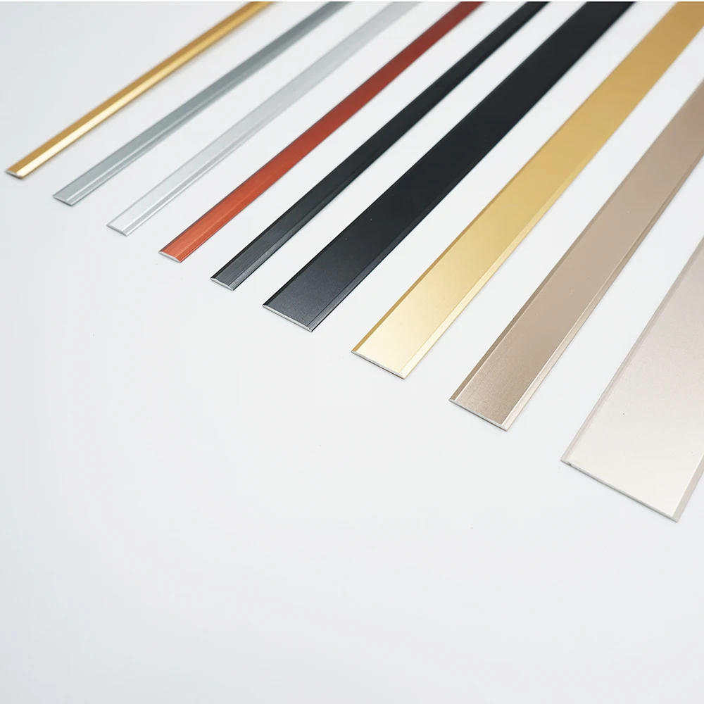 LENWA ALUMINIUM Hot Sale in Stock Easy Laminated Flat Shape Door Aluminum Strips with Multi Color and Multi Size Options