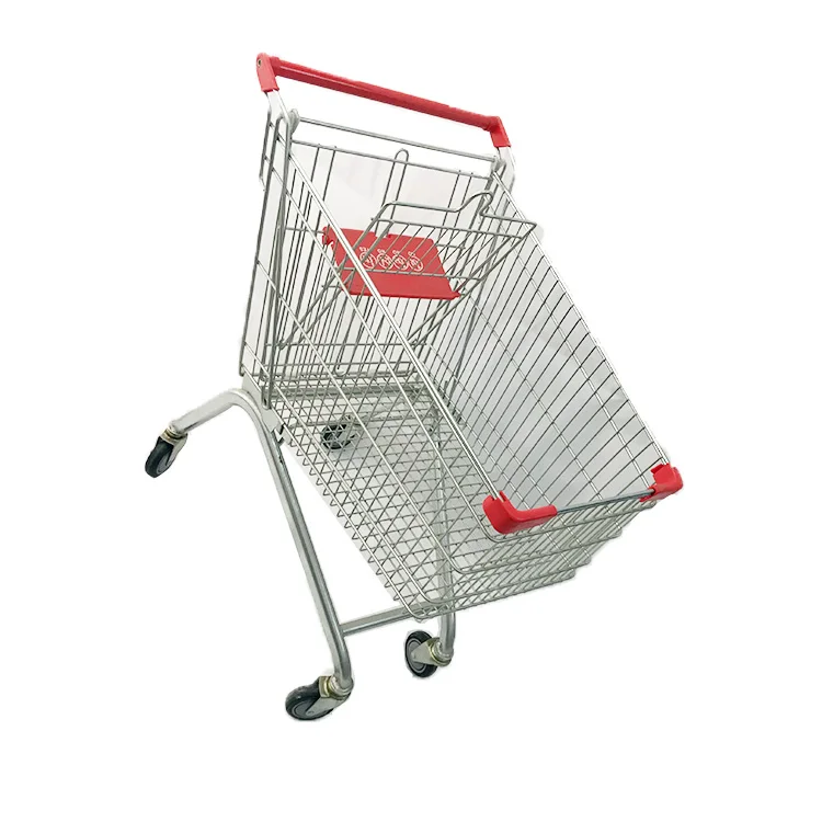 Дешевые 100 л цинк пластиковая корзина для покупок продуктовый магазин стальная тележка супермаркетов тележки