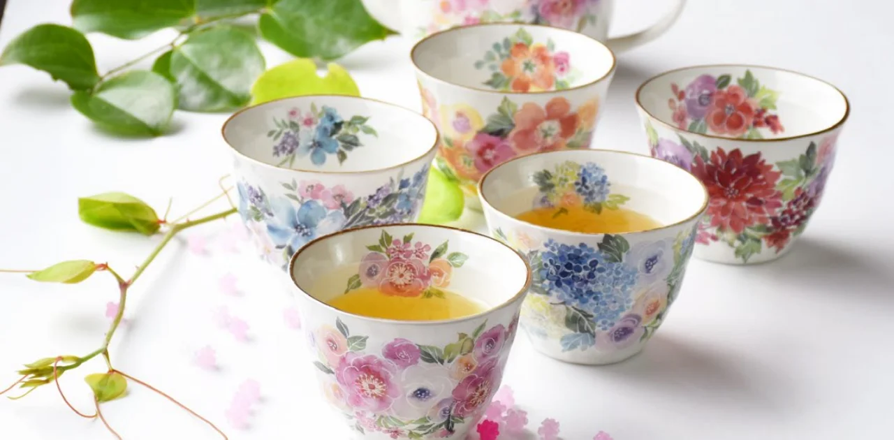 Japanese Delicate Beautiful Nordic Design Tea Sets With Teapot Porcelain