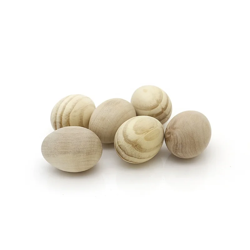 Гладкие деревянные пасхальные яйца, качественные деревянные яйца для рукоделия, деревянные пасхальные яйца
