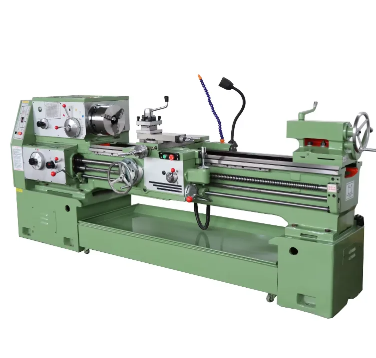 China Factory Manual Horizontal Engine Lathe Machine 80mm Spindle Bore CNC Machining CE Certified Indonesia Turkey Egypt Peru