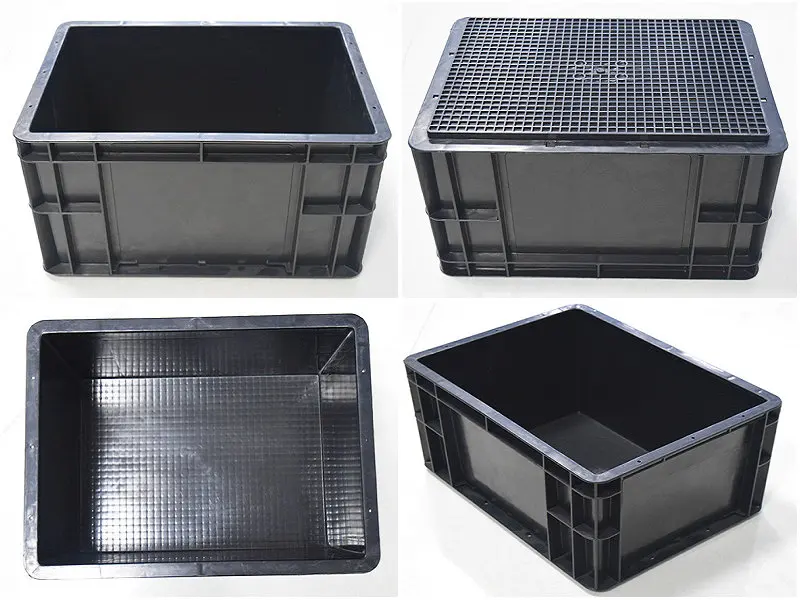 CONCO Anti static Esd Tote Box with Divider Conductive Plastic storage Bin