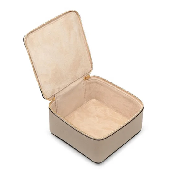 large square trinket case Earring Ear PU Leather Box Portable Jewel Case Organizer Gift Boxes Travel Jewelry Box