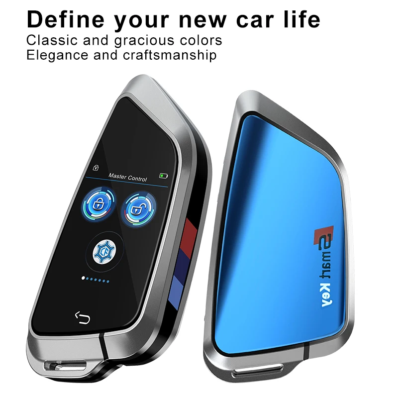 OEM Original Key Retrofit LCD Smart Car Key LED Touch Screen Red Blue Black Silver Grey Colorful Customization