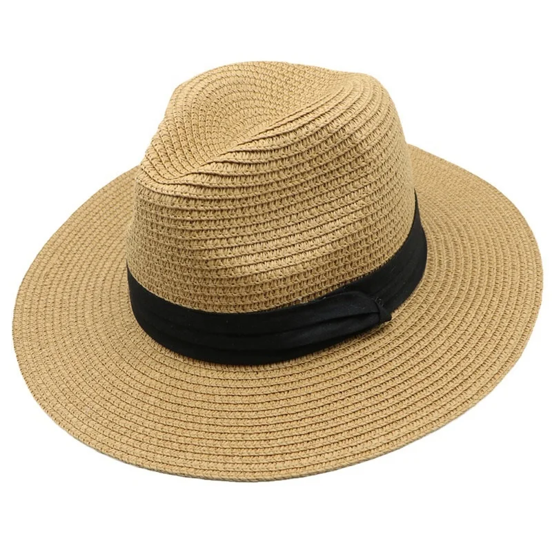 Wide Brim Straw Panama Hat FURTALK Womens Mens Summer Beach Sun Hat  Fedora Straw Hat for Women