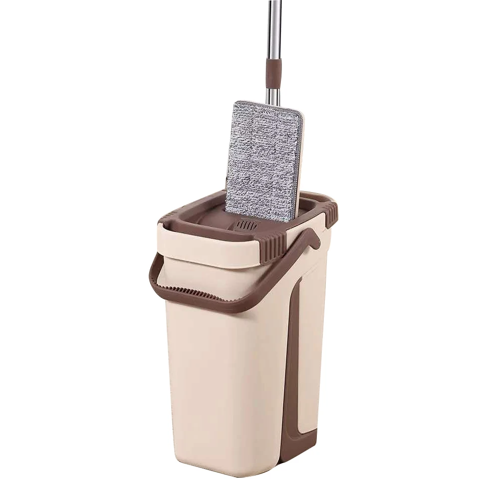 
High quality cleaning floor super magic self-wash and squeeze dry flat microfiber mop with bucket 