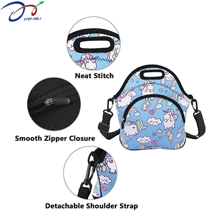 Wholesale custom printed reusable outdoor thermal picnic neoprene cooler lunch tote bag