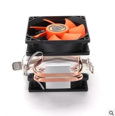 Flame Battleship Dual-fan CPU cooling fan Dual copper pipes for strong heat dissipation Multi-platform computer host radiator