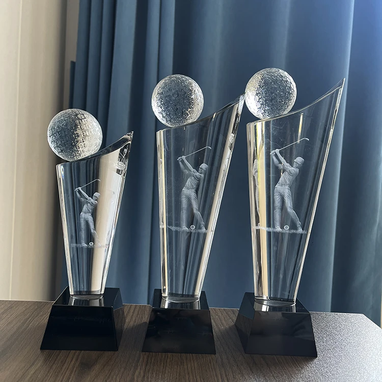 Оптический с украшением в виде кристаллов для игры гольф трофей MH-J0718