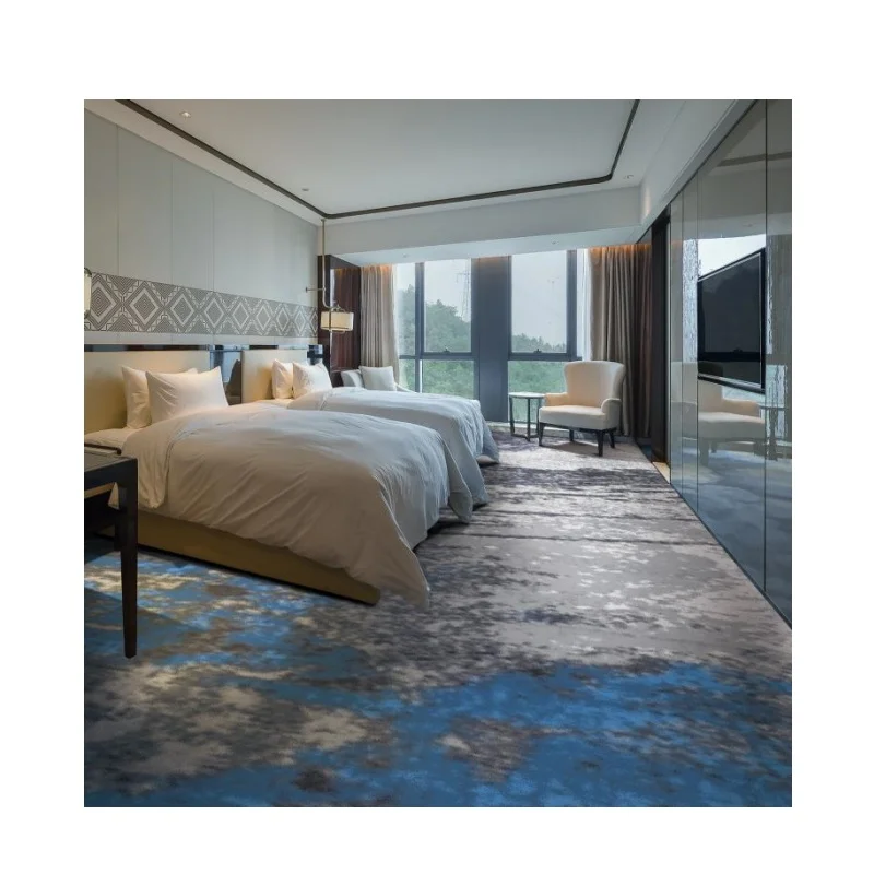 Kaili High Quality Printed Nylon Hotel Carpet 5 Star Wall-to-Wall carpet for Bedroom Cheap wilton Hotel Room Use