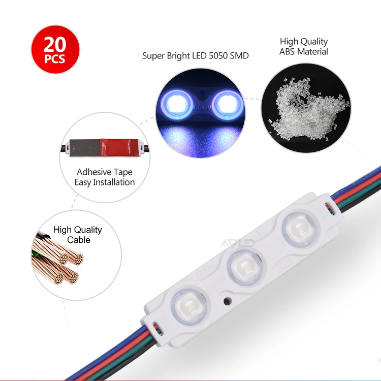 SMD5050 12V Led Module Waterproof RGB Led Light Module For Led Channel Letter Lightbox Board