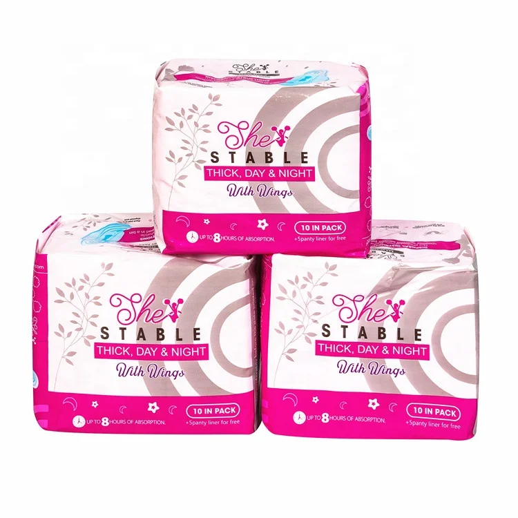 Manufacture Disposable Women Dubai Cotton Herbal Sanitary Pad