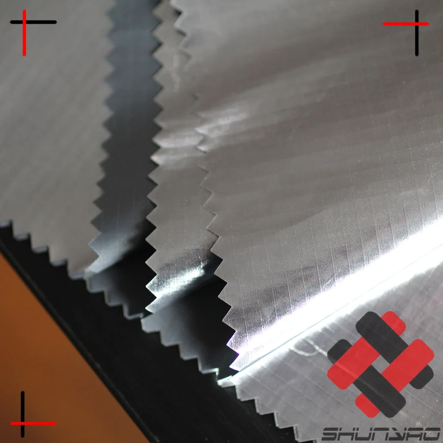 Светоотражающая Водонепроницаемая нейлоновая Серебристая Брезентовая ткань ripstop