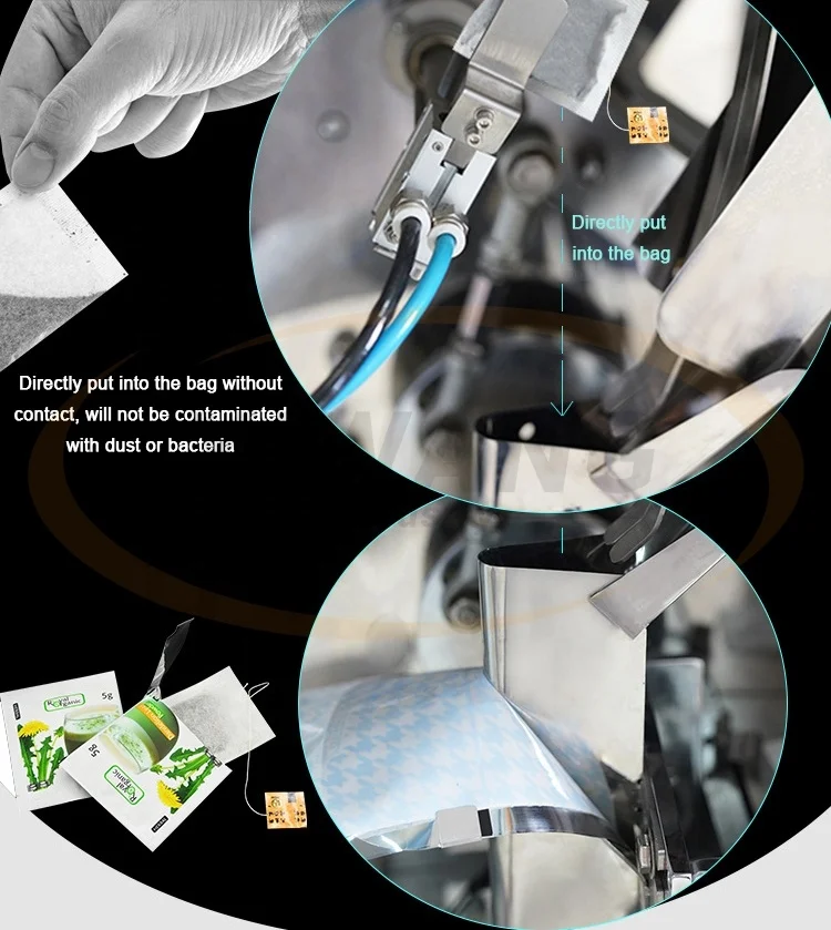 Automatic Flat Fiber Nylon Filter Paper Inner And Outer Tea Bag Packing Machine