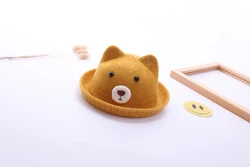 New styles on the new autumn and winter models in stock knitted beautiful bear hat fisherman hat