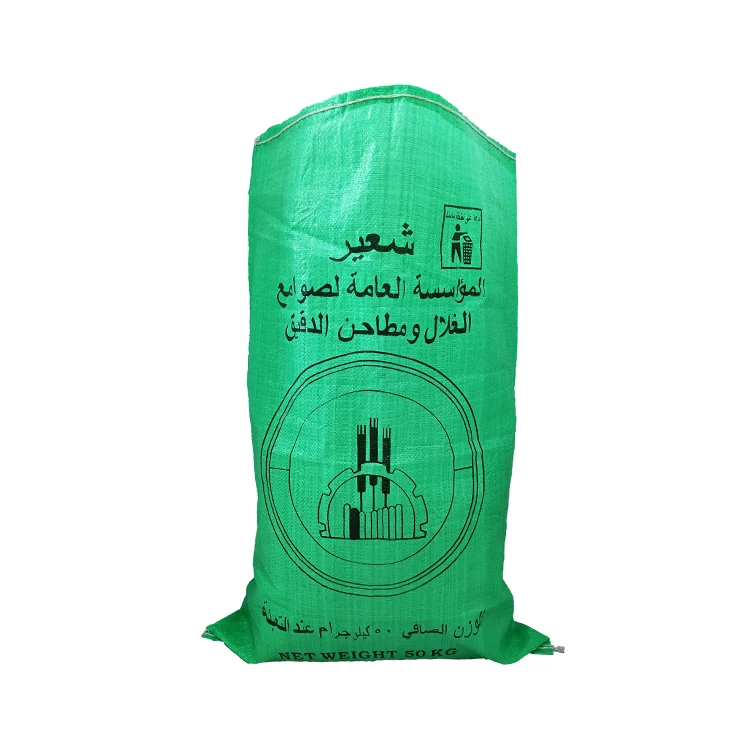 China new material flour rice sugar wheat packing bag pp woven bag sacks 25kg 50kg
