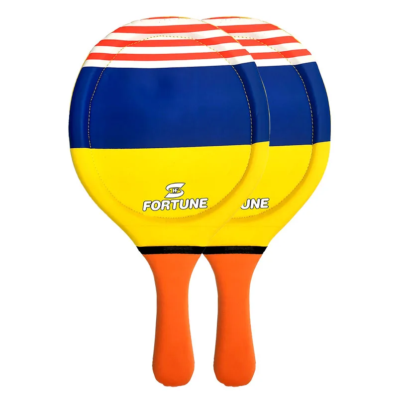 Yellow neoprene waterproof beach paddle with ball set water toy New Model Customized Neoprene Beach Paddle