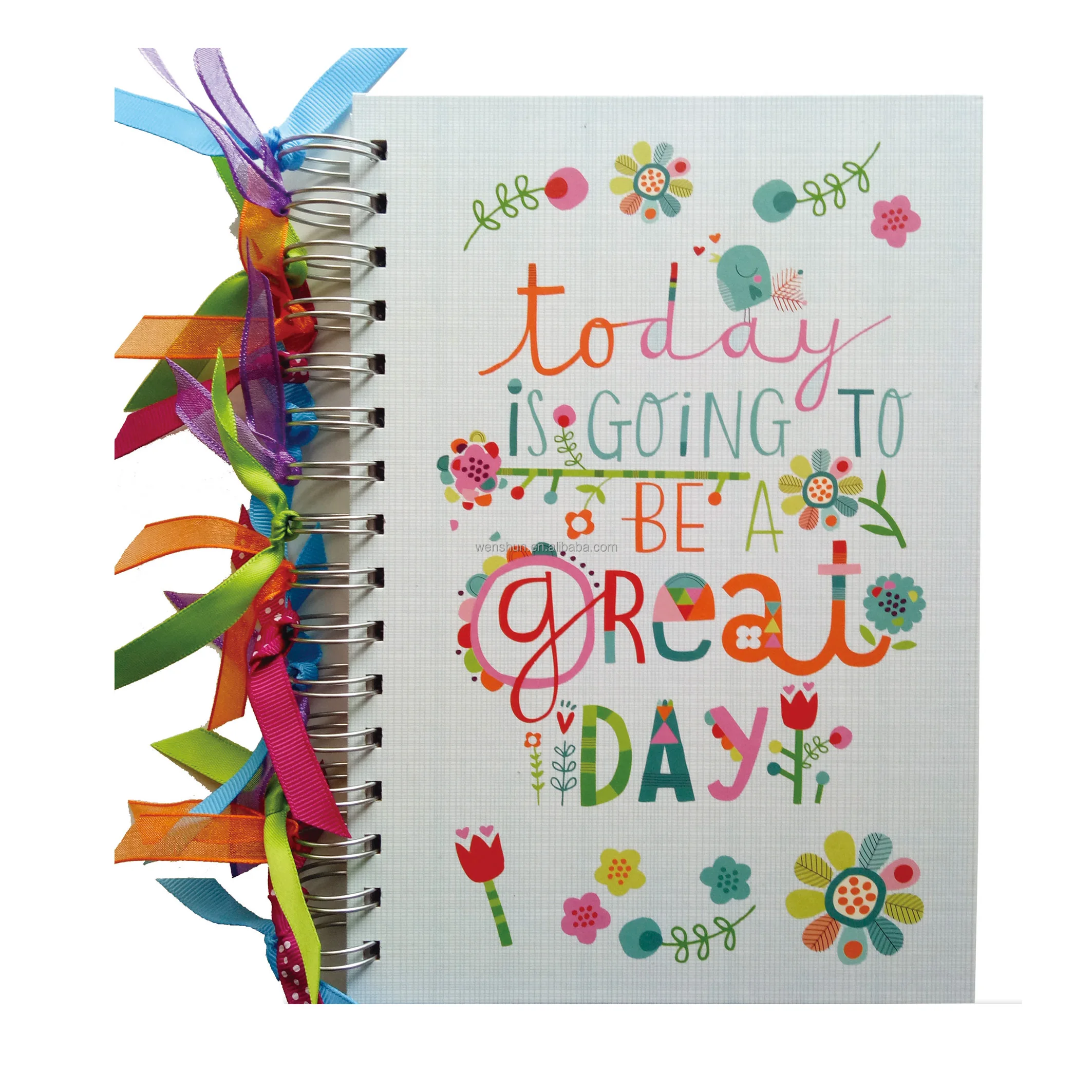 Factory Customized Delicate High Quality Pink Customizable Interior Page Format Spiral Notebook