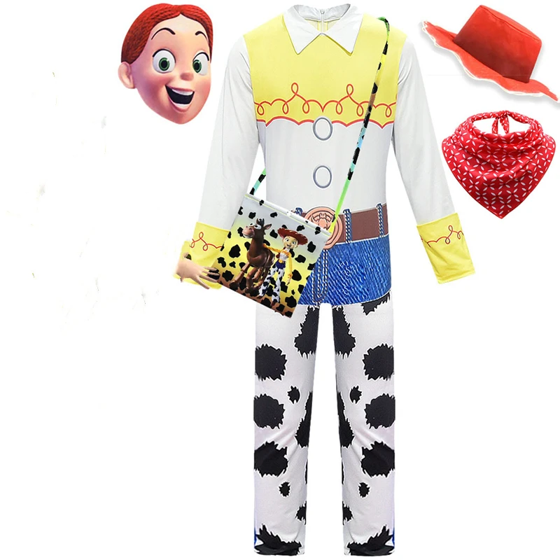 Children Fancy Carnival Toy Cosplay Role Play Princess Story 4 Woody Halloween Costume Jessie