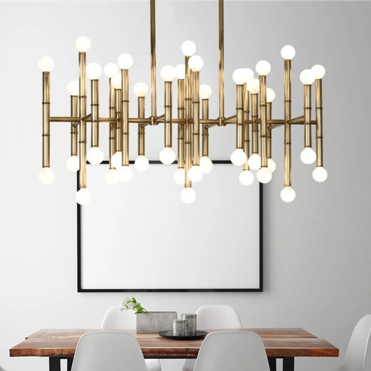 Led Chandelier Crystal Pendant Glass Balls Ceiling Light Nordic Lamp Lighting Home Drpot Tube Depot Parts Strip