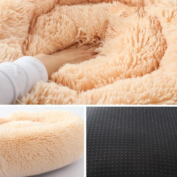 Pet bed comfortable and soft round pet dog cat sleeping mat bed