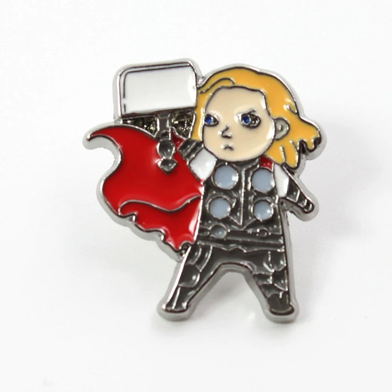 Hot Selling Cartoon Figure Soft Enamel Custom Logo The Avengers Thor Lapel Pin