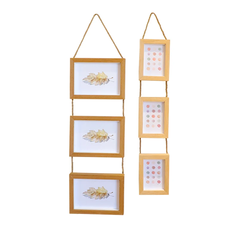 Creative Siamese photo frame with natural elements combined with photo frame