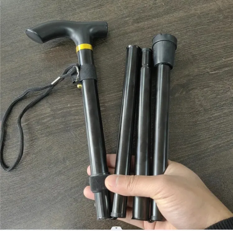 Outdoor Ultralight 7075 Aluminum Hiking Stretching Folding Trekking Pole Mountain Walking Stick