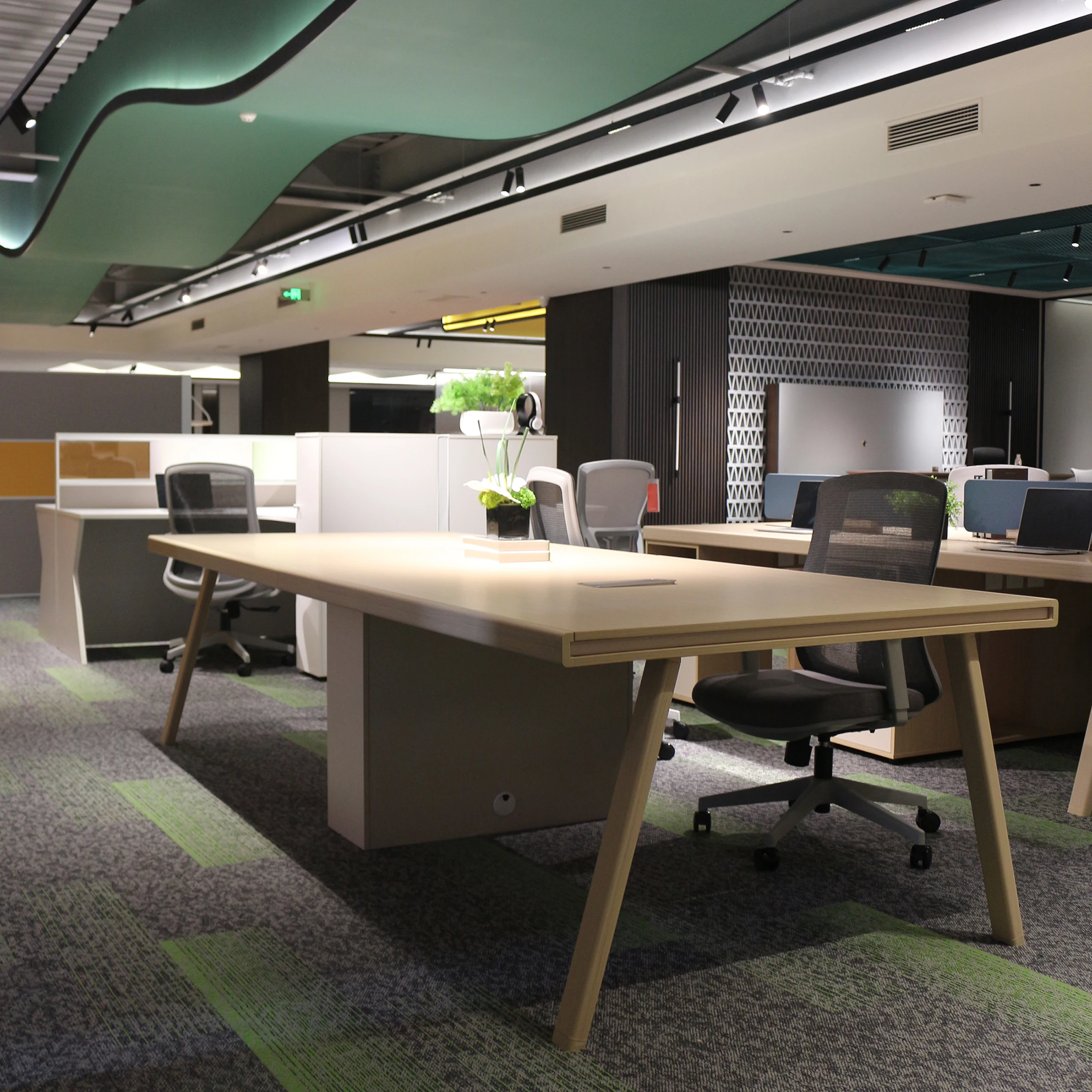 Хорошее качество Конференц-зал деревянный стол Конференц-стол сочетание современных столов для настольных залов