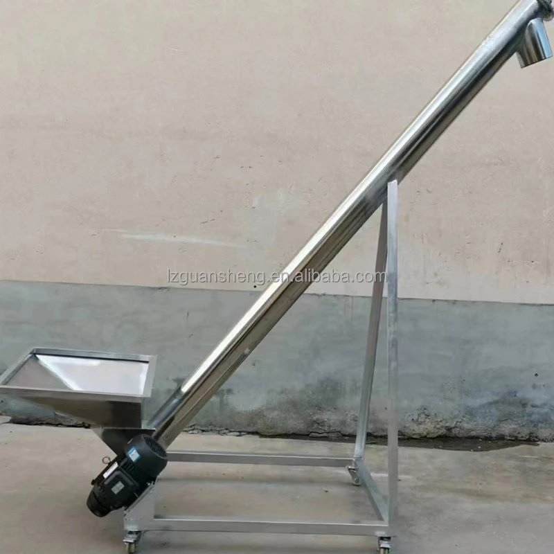 Plastic particles single and double tube screw conveyor feeding screw elevator small stainless steel screw conveyor