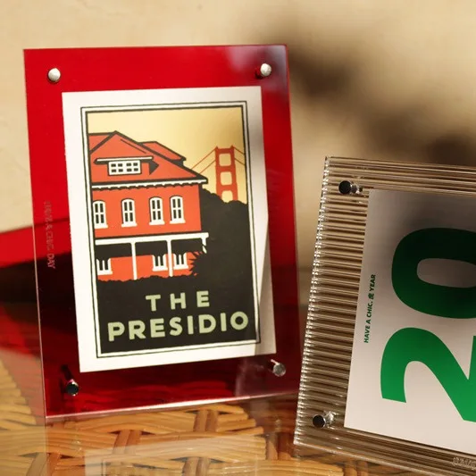 Resin frame acrylic box unique design with stylish shadow effects frame photo album