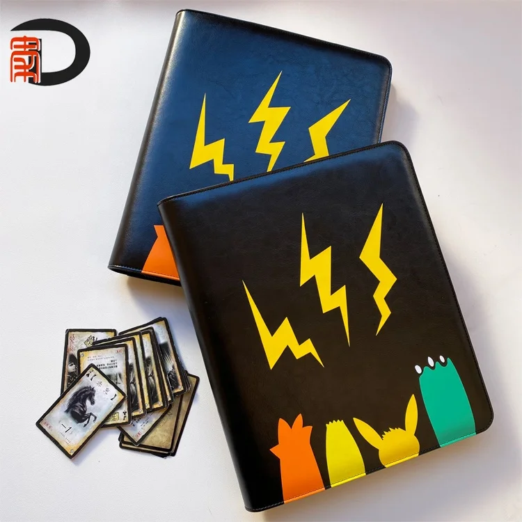 9-Pocket Zipper Gaming Photo Card Collector Binder Pockemon чехол для переноски с отделениями визитных