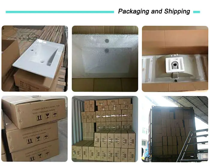 OVS cUPC North America Wholesale White Color Hotel Single Bowl Ceramic Washroom Kitchen Bathroom Cabinet With Sink