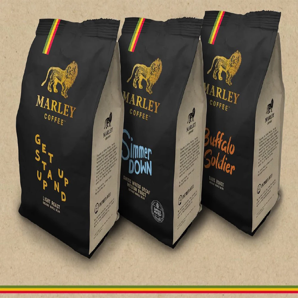 
One Love Medium Roast Organic Coffee Beans Marley Coffee from The Family of Bob Marley 6 x 227g 