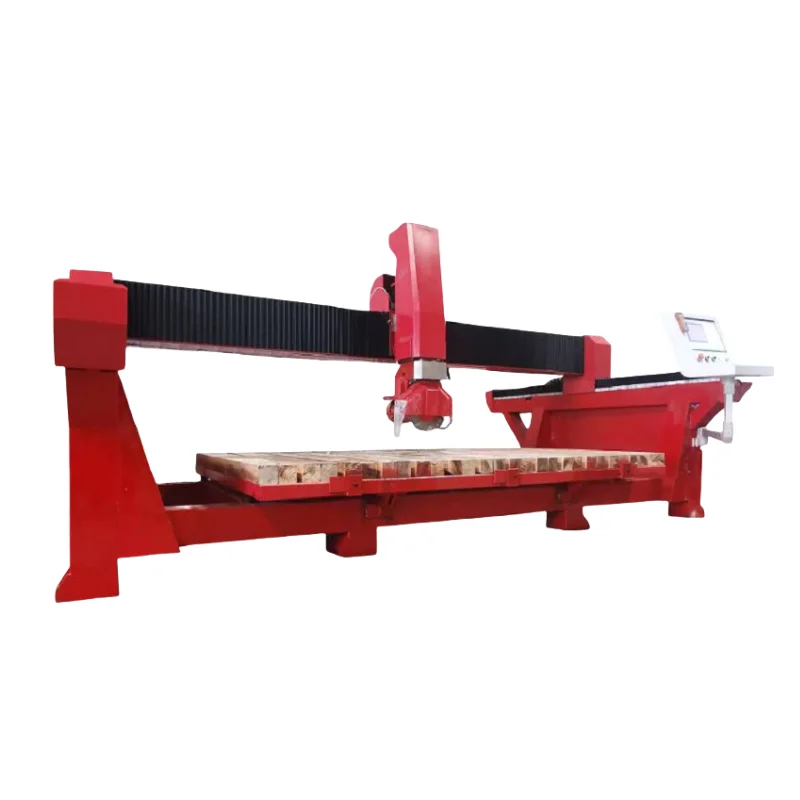 2024 New Marble Granite Cutter Stone Bridge Saw Kitchen Countertop 5 Axis CNC Bridge Cutting Saw Machine With Spindle
