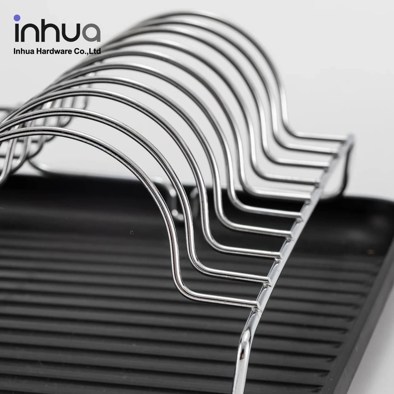 
Simple single layer dish rack iron wire dish drying rack kitchen storage drain rack for kitchen black color 