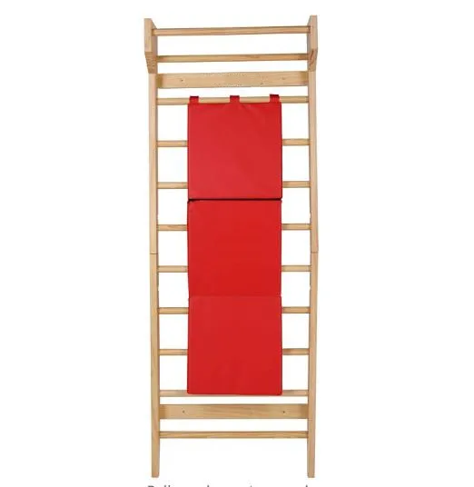 Custom Wood Stall Bar Exercise Ladder Wall Mounted Pull Up Bar Physical Therapy Gymnastics Ladder Home Gym Workout Yoga