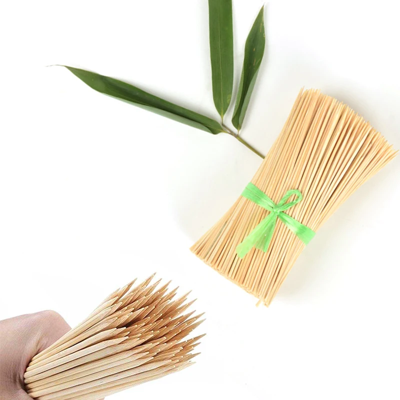 Bamboo skewer long bbq pick roast round bbq round skewer bamboo stick bamboo beef skewer