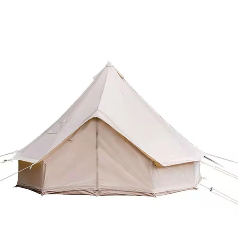 Outdoor Yurt Tents Mongolian 4 Season Bell Tent 7M 6M 5M 4M 3M Bell Tents Glamping Luxury With Stove Jack For Chimney Stovepipe