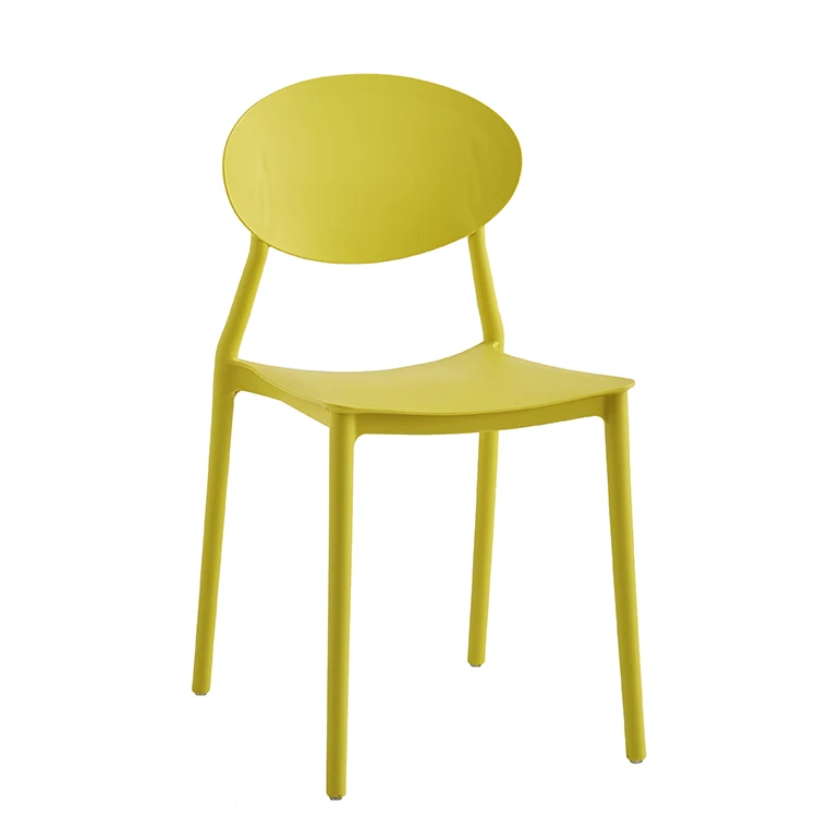 Colorful nordic designer bar dining monolithic contour stackable reliable back modern design lounge dining plastic white chair