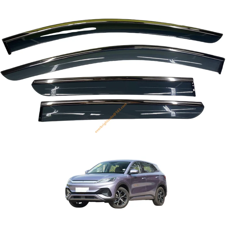 Weathershields for BYD Atto 3 2022-2024 Weather Shields Window Visor Accessories Chrome Frame
