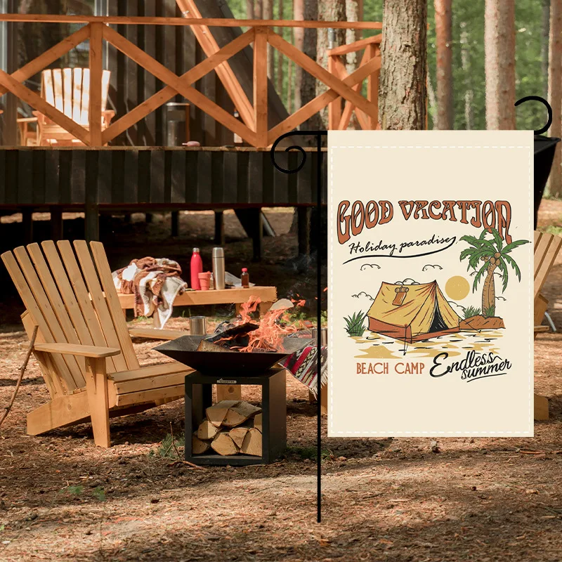 Waterproof Canvas Sublimation Flag Blank Solid Pennant Banners Diy Camping Decorations Outdoor Flags