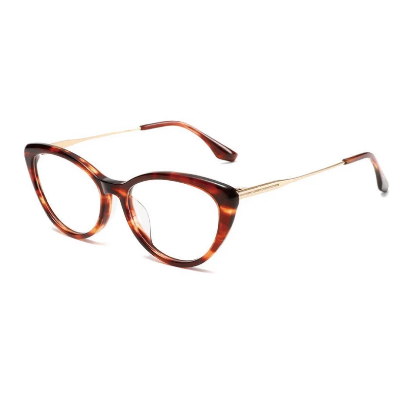 Osicare High Quality Cat Eye Prescription Eyeglasses Classic Colored Black Ysl Medical Luxury Acetate Optical Frame Glasses