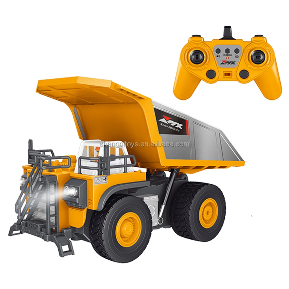 LK Toys 1:18 9CH 2.4G RC Dump Vehicle Toy Kids Beginner Car Tractor Vehicle Engineering Self-Discharging Truck for Kids Z6827A