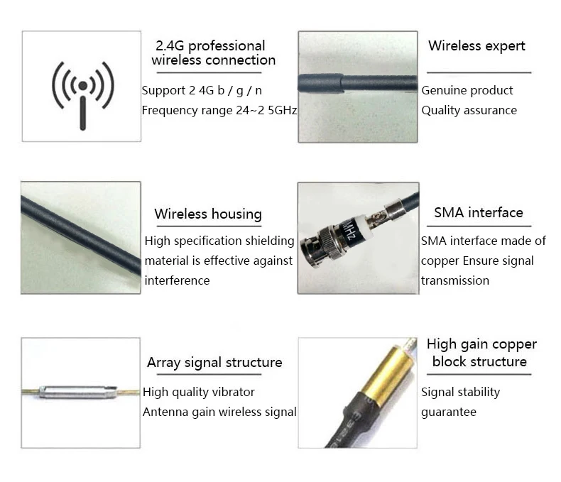 2.4g 5.8g Dual Band Wireless Wifi Antenna Black Bend Whip Rubber Antenna