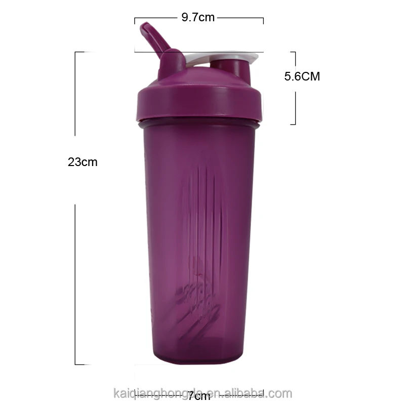 600ml BPA-Free Plastic Sport Cup Custom Logo Color Fitness Proteins Shake Water Bottle PP Material